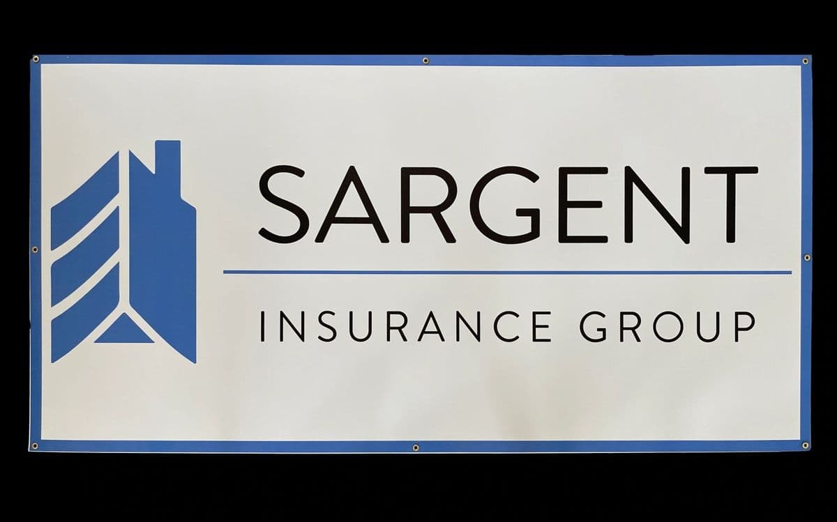 Sargent Insurance Group printed vinyl banner