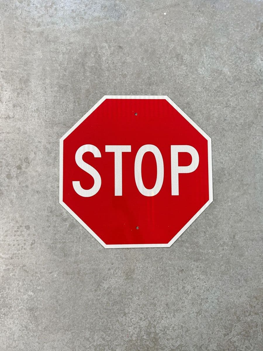 MUTCD-compliant octagonal Stop sign